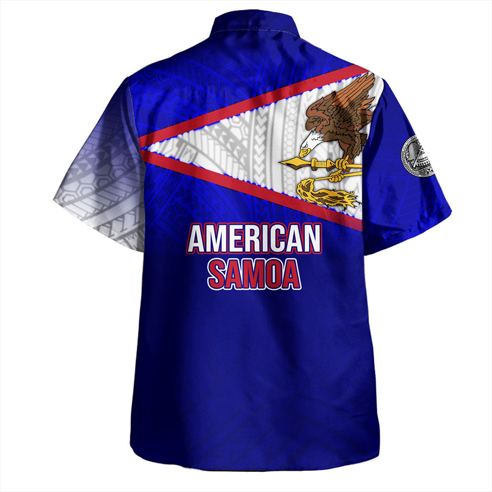 American Samoa Hawaiian Shirt - American Samoa Flag Color With Traditional Patterns