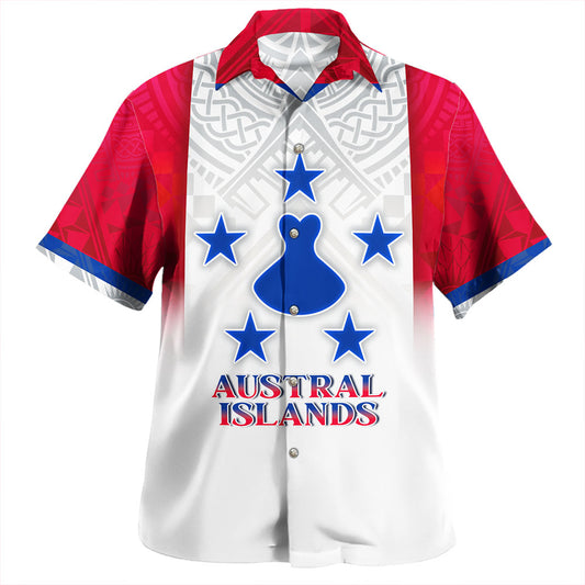 Austral Islands Hawaiian Shirt Flag Color With Traditional Patterns