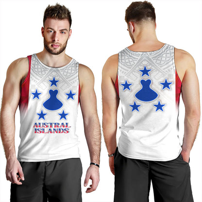 Austral Islands Tank Top Flag Color With Traditional Patterns