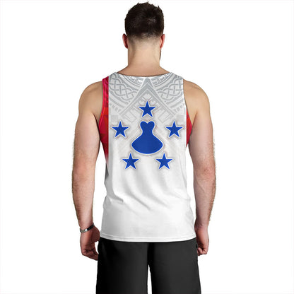 Austral Islands Tank Top Flag Color With Traditional Patterns