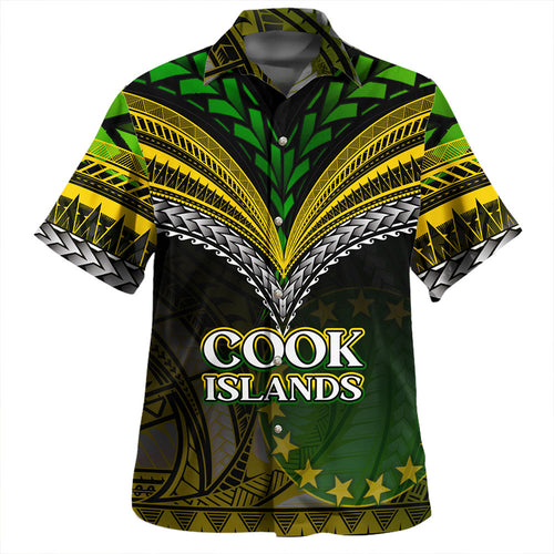 Cook Islands Hawaiian Shirt Flag Color With Traditional Patterns