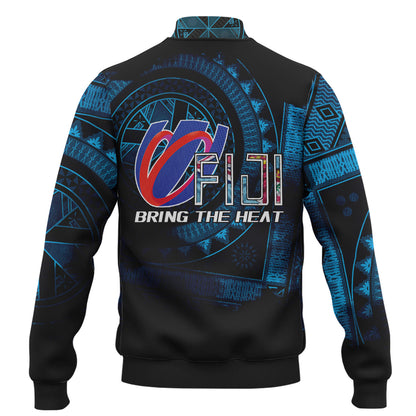 Fiji Custom Personalised Baseball Jacket Bring The Heat Rugby Cup