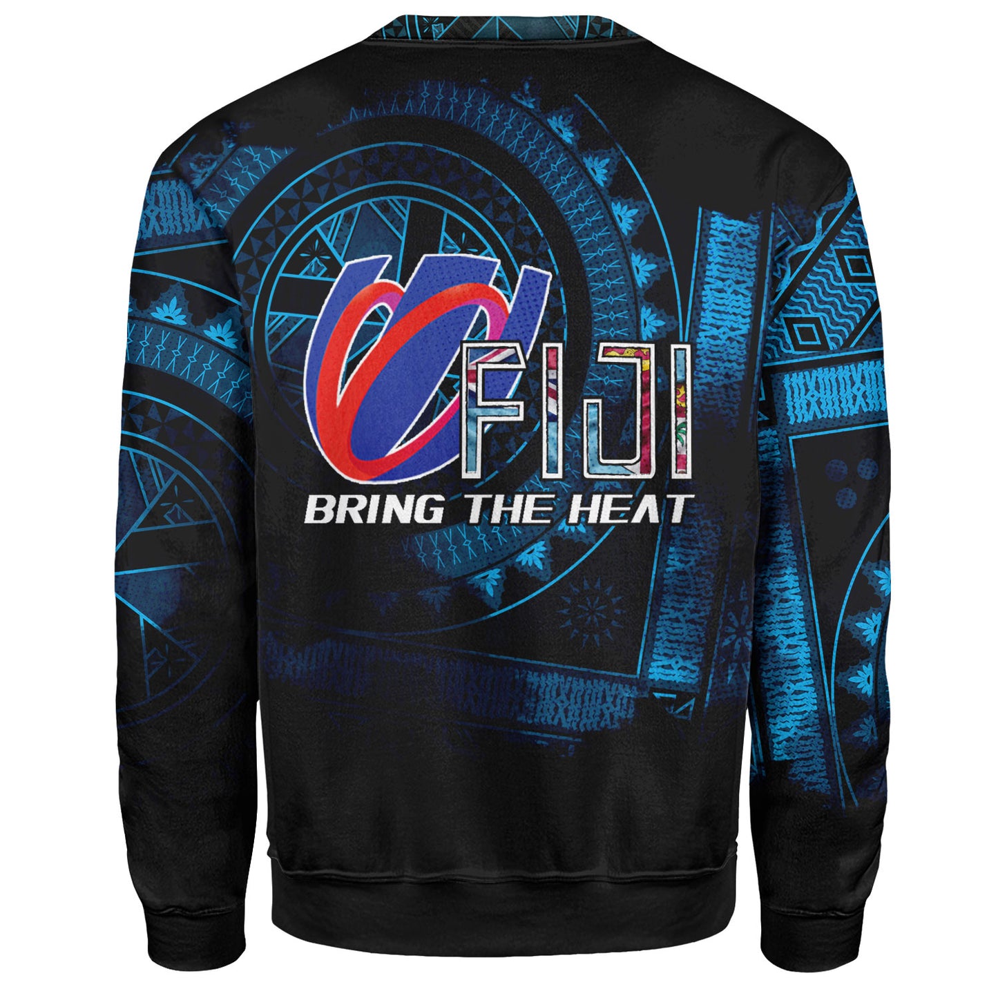 Fiji Custom Personalised Sweatshirt Bring The Heat Rugby Cup