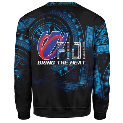 Fiji Custom Personalised Sweatshirt Bring The Heat Rugby Cup