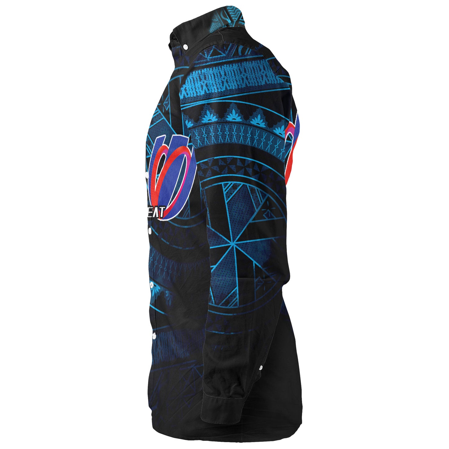 Fiji Custom Personalised Long Sleeve Shirt Bring The Heat Rugby Cup