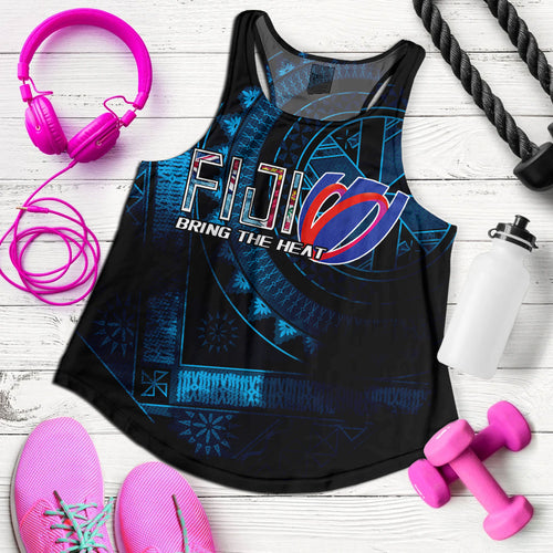 Fiji Custom Personalised Women Tank Bring The Heat Rugby Cup