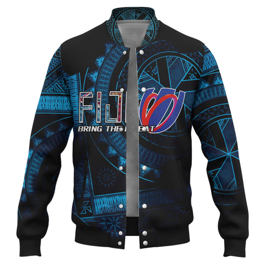 Fiji Custom Personalised Baseball Jacket Bring The Heat Rugby Cup