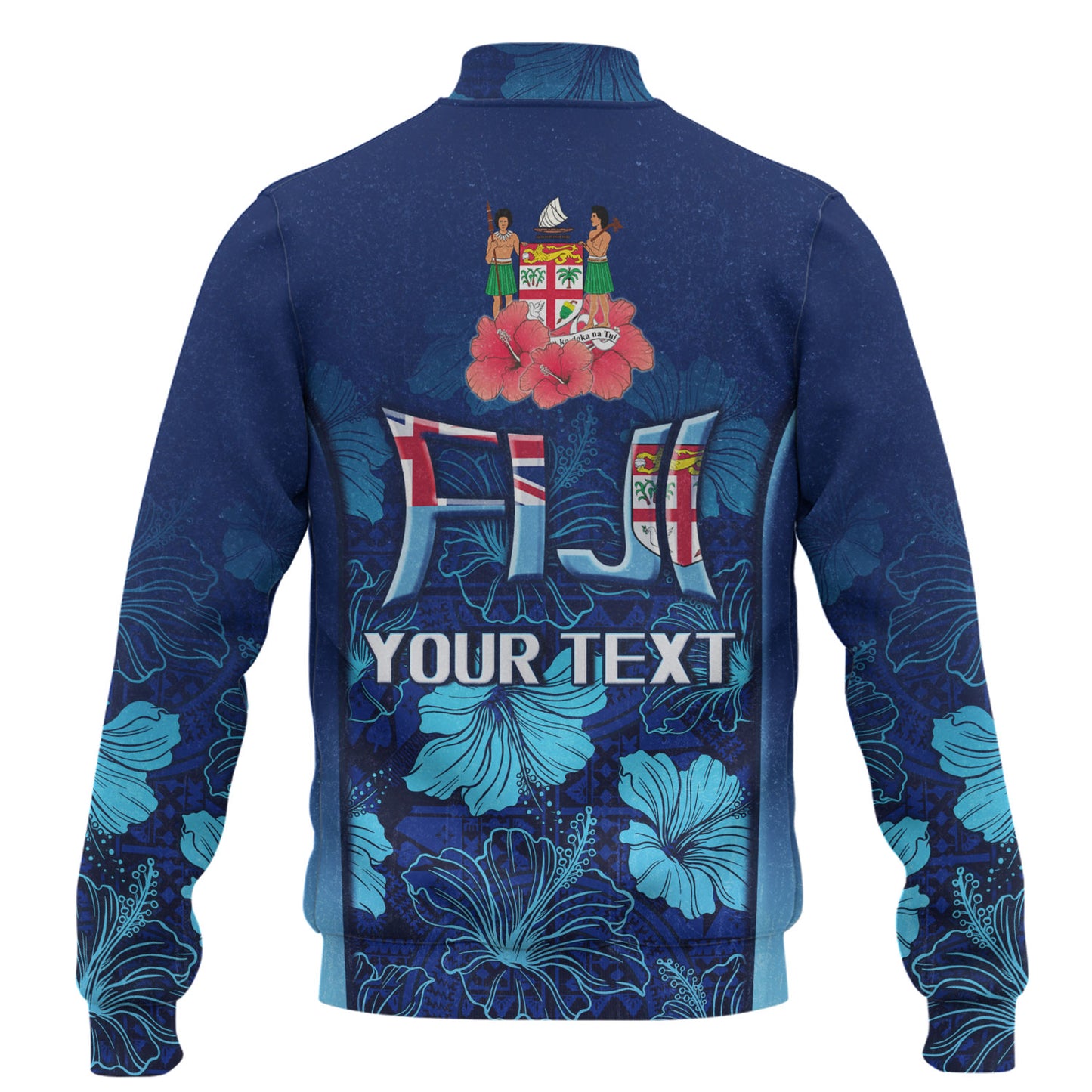 Fiji Custom Personalised Baseball Shirt Fijian Traditional Patterns Hibiscus Flowers