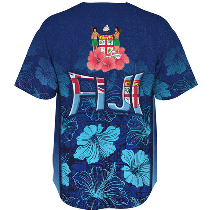 Fiji Custom Personalised Baseball Jacket Fijian Traditional Patterns Hibiscus Flowers