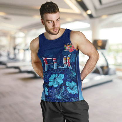 Fiji Custom Personalised Tank Top Fijian Traditional Patterns Hibiscus Flowers