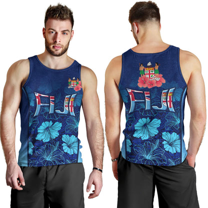 Fiji Custom Personalised Tank Top Fijian Traditional Patterns Hibiscus Flowers
