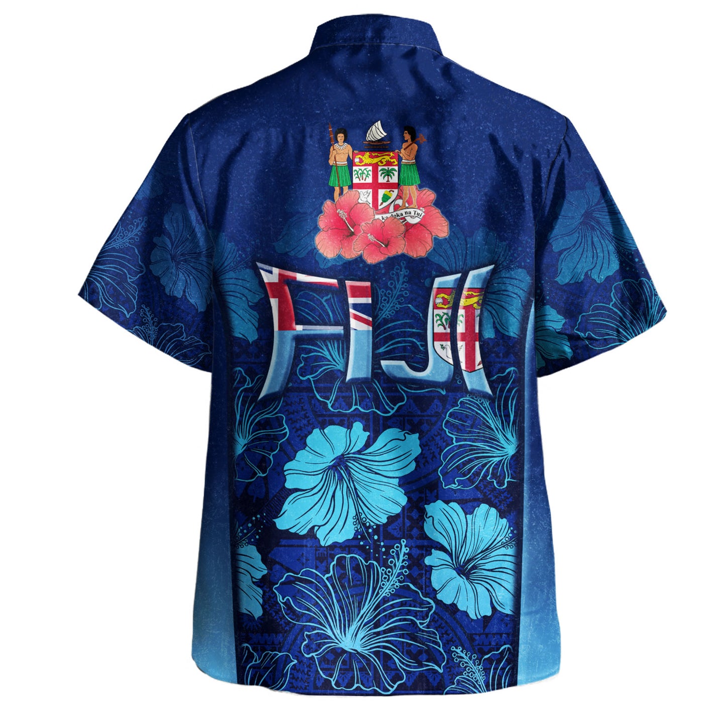 Fiji Hawaiian Shirt Flying Fijians Rugby Cup (Black-White Ver)