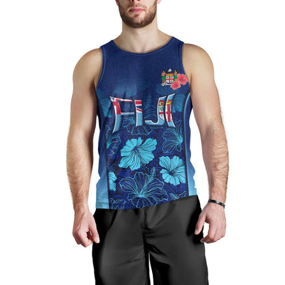 Fiji Custom Personalised Tank Top Fijian Traditional Patterns Hibiscus Flowers