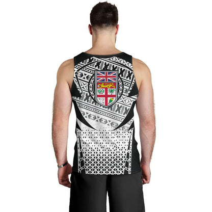 Fiji Tank Top Flying Fijians Rugby Cup (Black-White Ver)