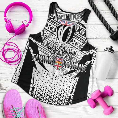 Fiji Women Tank Flying Fijians Rugby Cup (Black-White Ver)