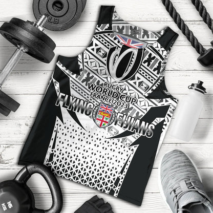 Fiji Tank Top Flying Fijians Rugby Cup (Black-White Ver)