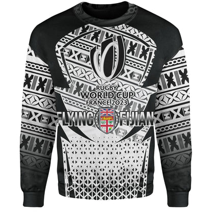 Fiji Sweatshirt Flying Fijians Rugby Cup (Black-White Ver)