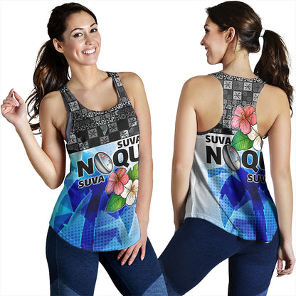 Fiji Women Tank Suva Noqu Suva Hibiscus Flowers Fijian Patterns