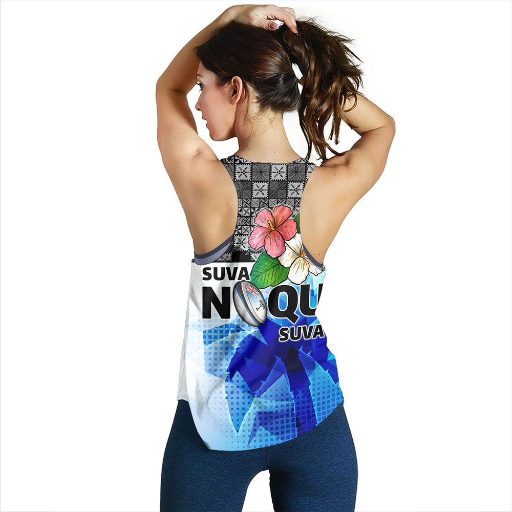 Fiji Women Tank Suva Noqu Suva Hibiscus Flowers Fijian Patterns