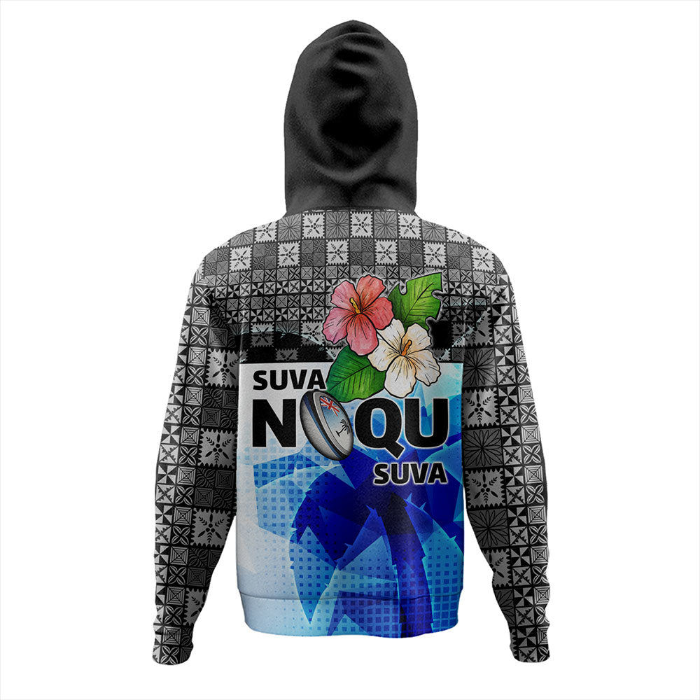 Fiji Hoodie Suva Noqu Suva Hibiscus Flowers Fijian Patterns