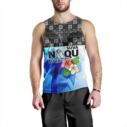 Fiji Tank Top Suva Noqu Suva Hibiscus Flowers Fijian Patterns