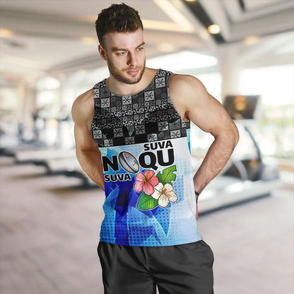 Fiji Tank Top Suva Noqu Suva Hibiscus Flowers Fijian Patterns