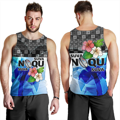 Fiji Tank Top Suva Noqu Suva Hibiscus Flowers Fijian Patterns