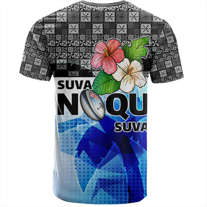 Fiji T-Shirt Suva Noqu Suva Hibiscus Flowers Fijian Patterns