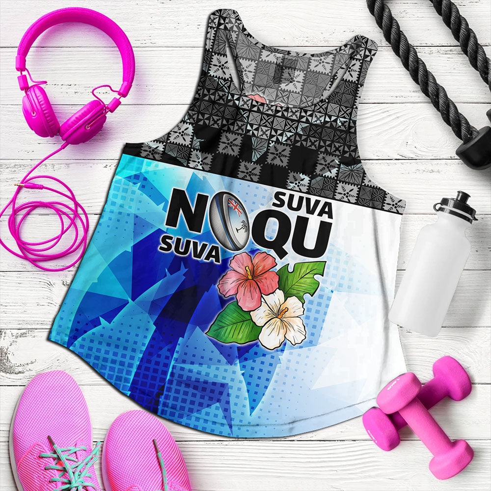 Fiji Women Tank Suva Noqu Suva Hibiscus Flowers Fijian Patterns