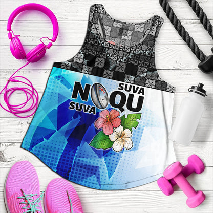 Fiji Women Tank Suva Noqu Suva Hibiscus Flowers Fijian Patterns