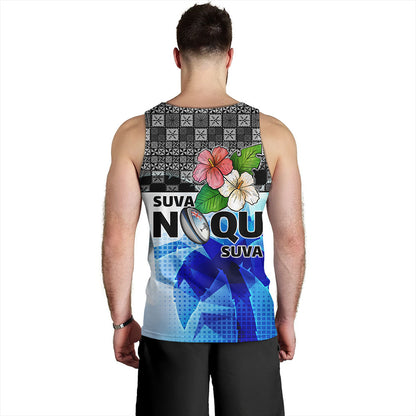 Fiji Tank Top Suva Noqu Suva Hibiscus Flowers Fijian Patterns