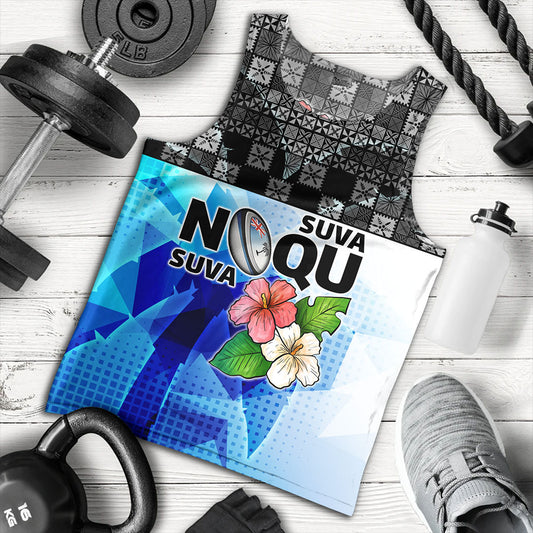 Fiji Tank Top Suva Noqu Suva Hibiscus Flowers Fijian Patterns