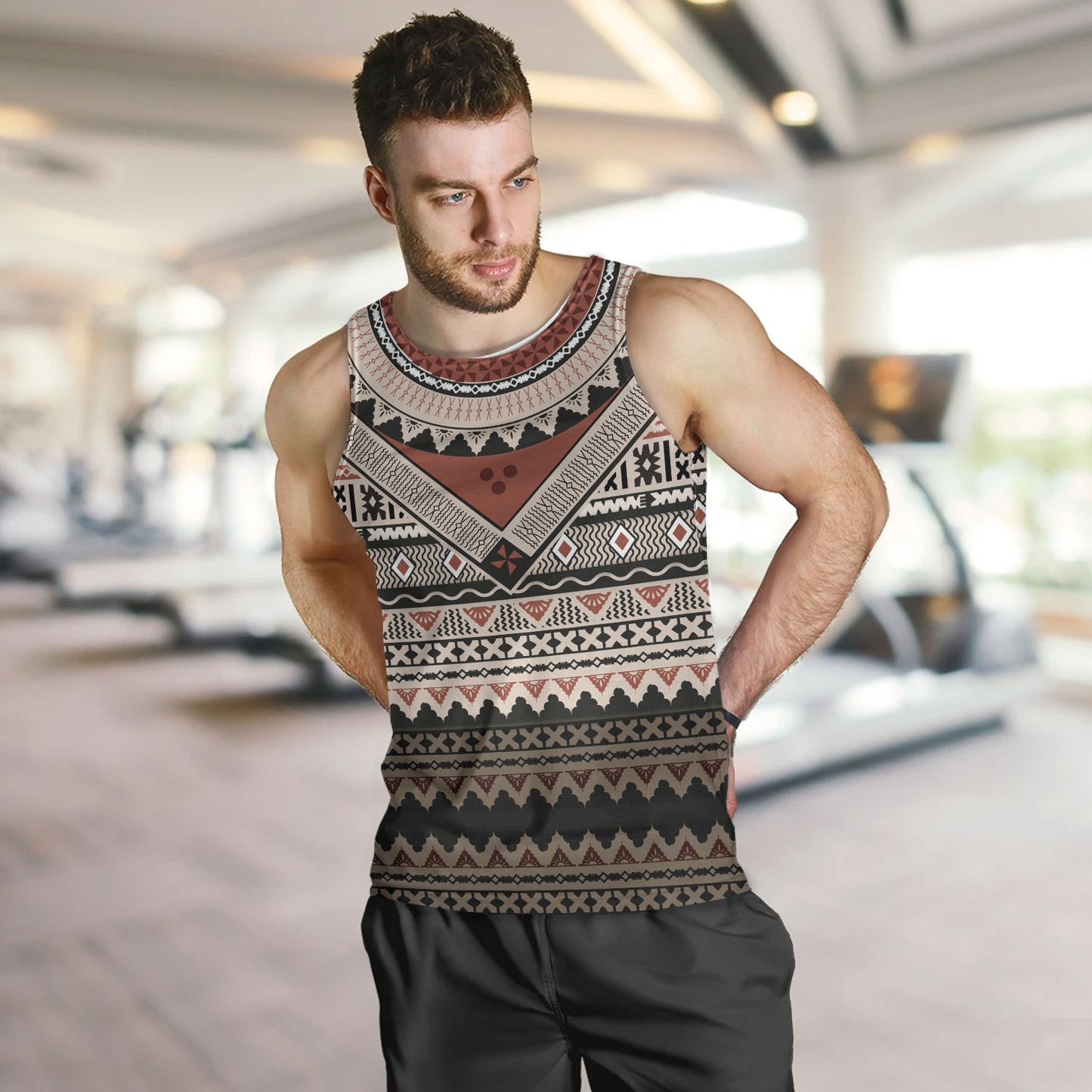 Fiji Tank Top Fiji Traditional Culture - Tapa Cloth