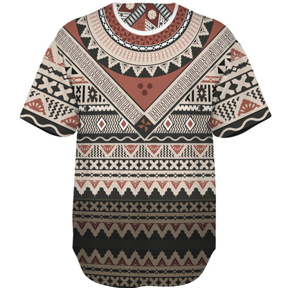 Fiji Baseball Shirt Fiji Traditional Culture - Tapa Cloth