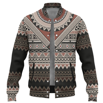 Fiji Baseball Jacket Fiji Traditional Culture - Tapa Cloth