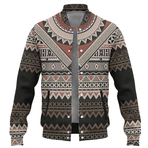 Fiji Baseball Jacket Fiji Traditional Culture - Tapa Cloth