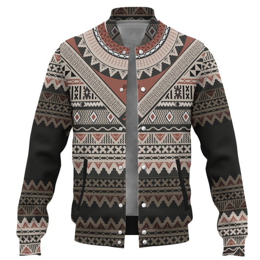 Fiji Baseball Jacket Fiji Traditional Culture - Tapa Cloth