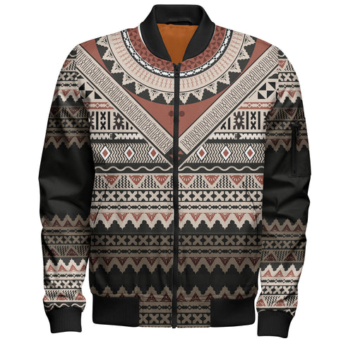 Fiji Bomber Jacket Fiji Traditional Culture - Tapa Cloth