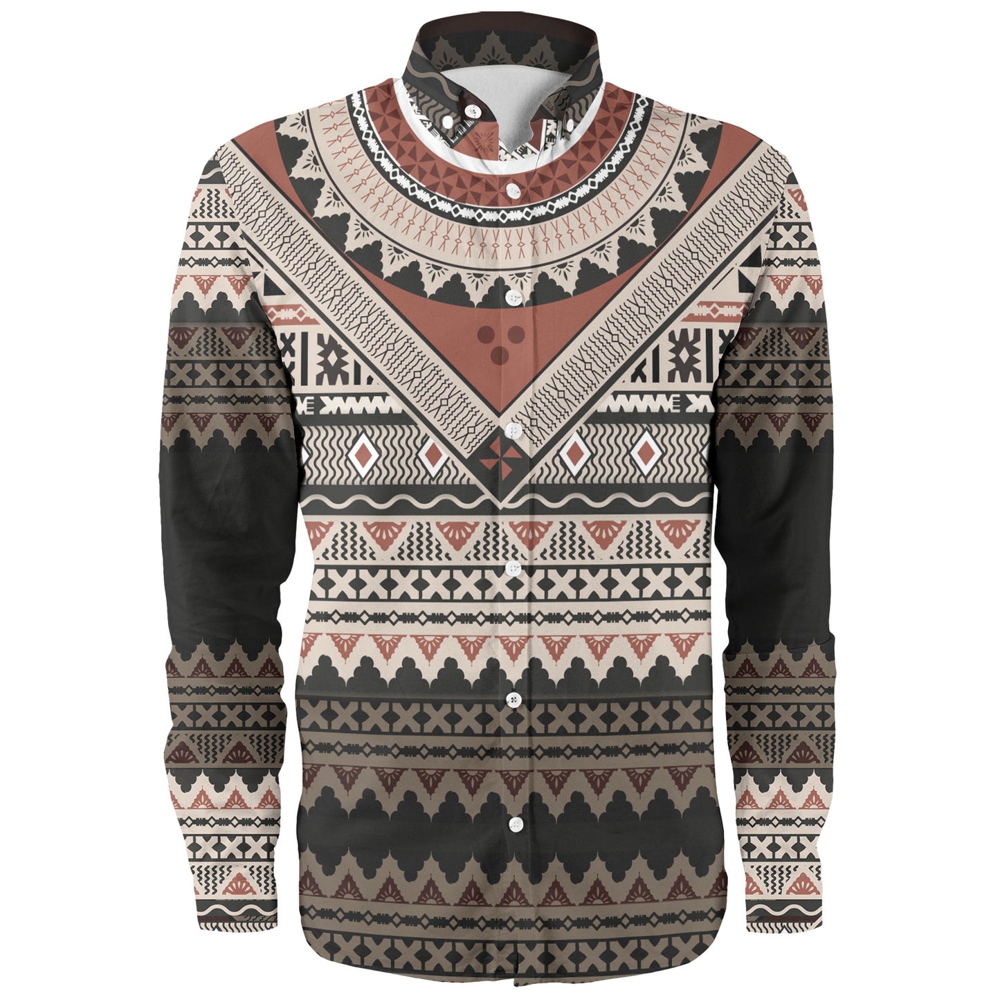 Fiji Long Sleeve Shirt Fiji Traditional Culture - Tapa Cloth