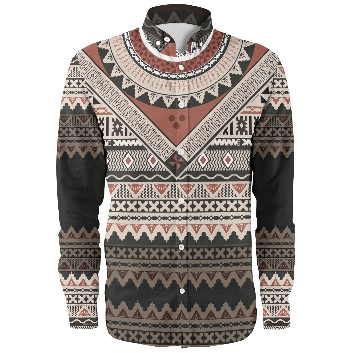 Fiji Long Sleeve Shirt Fiji Traditional Culture - Tapa Cloth