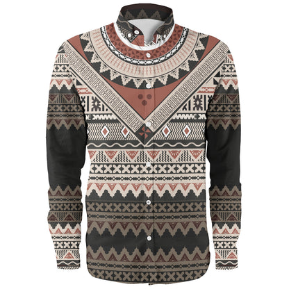 Fiji Long Sleeve Shirt Fiji Traditional Culture - Tapa Cloth