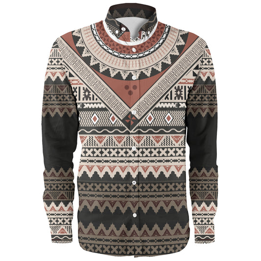 Fiji Long Sleeve Shirt Fiji Traditional Culture - Tapa Cloth