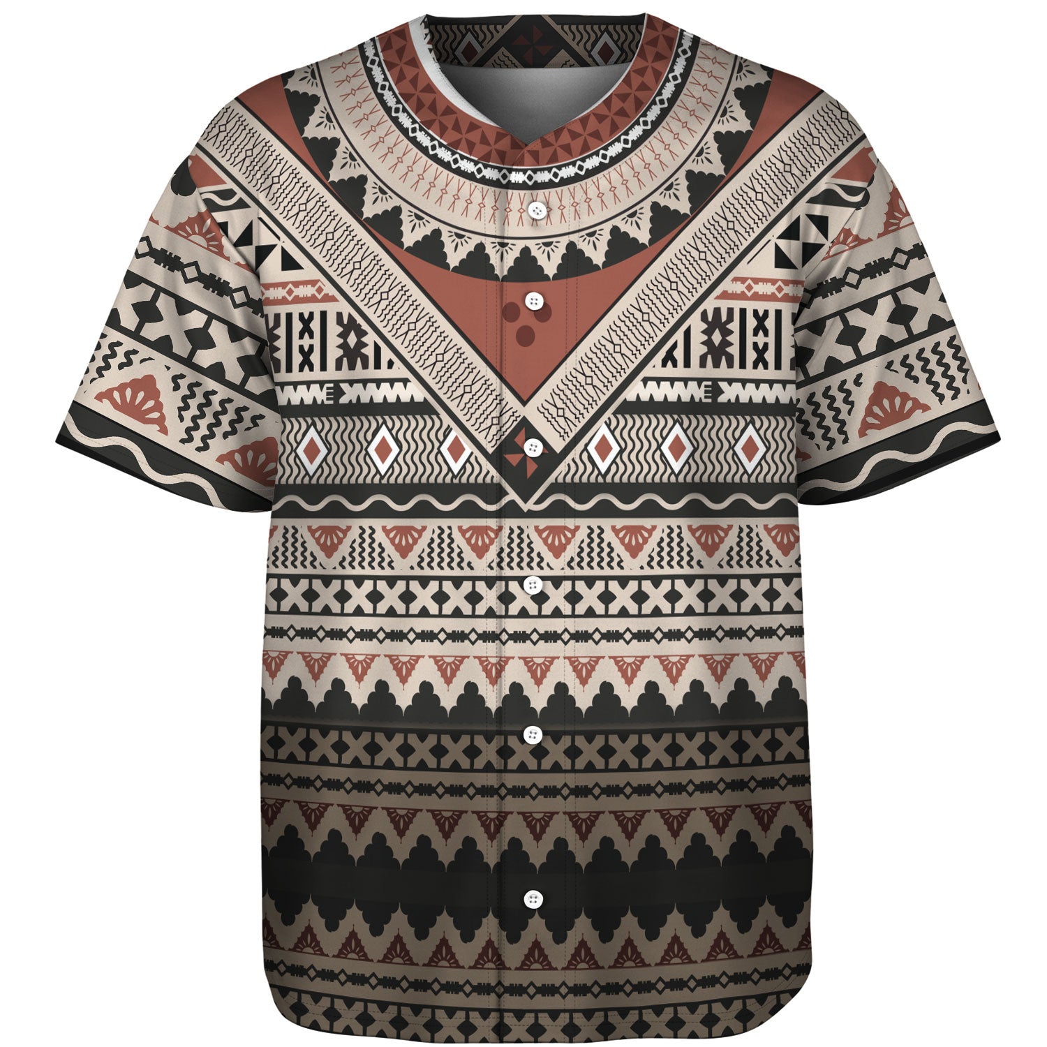 Fiji Baseball Shirt Fiji Traditional Culture - Tapa Cloth