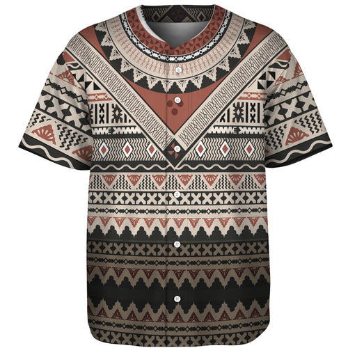 Fiji Baseball Shirt Fiji Traditional Culture - Tapa Cloth