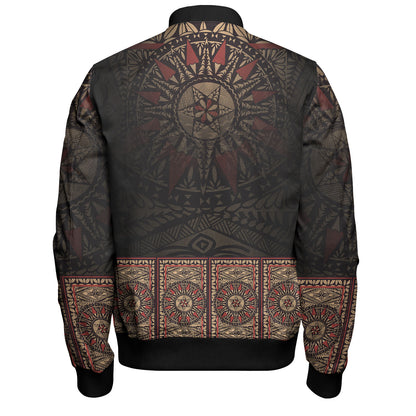 Fiji Bomber Jacket Fijian Masi Tapa Patterns