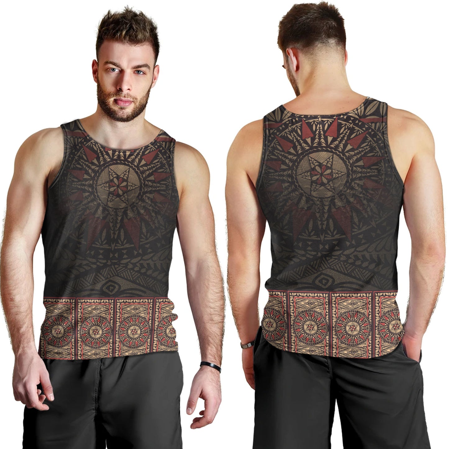 Fiji Tank Top Fijian Masi Tapa Patterns