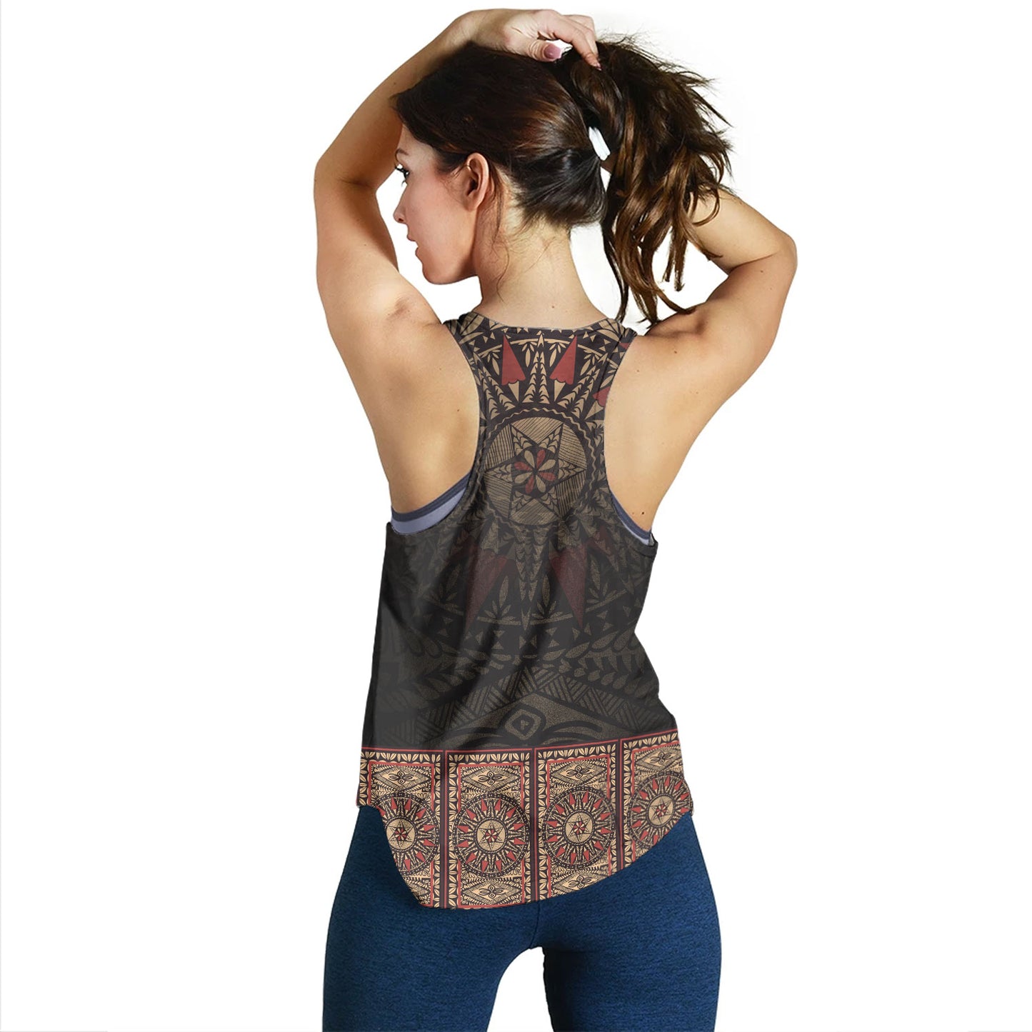 Fiji Women Tank Fijian Masi Tapa Patterns