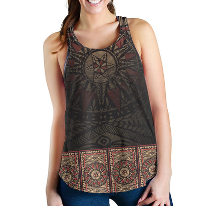 Fiji Women Tank Fijian Masi Tapa Patterns
