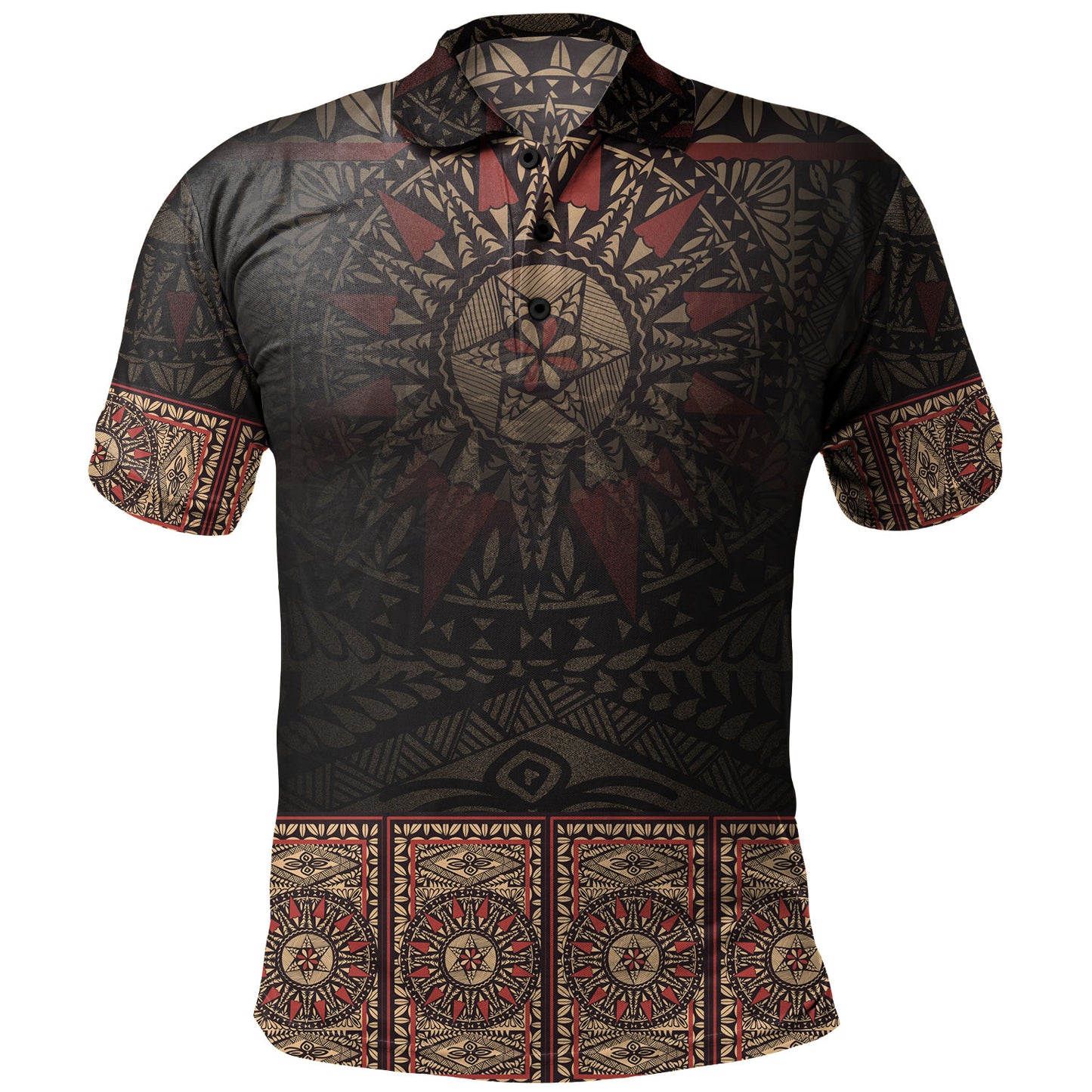 Fiji Polo Shirt Fijian Masi Tapa Patterns