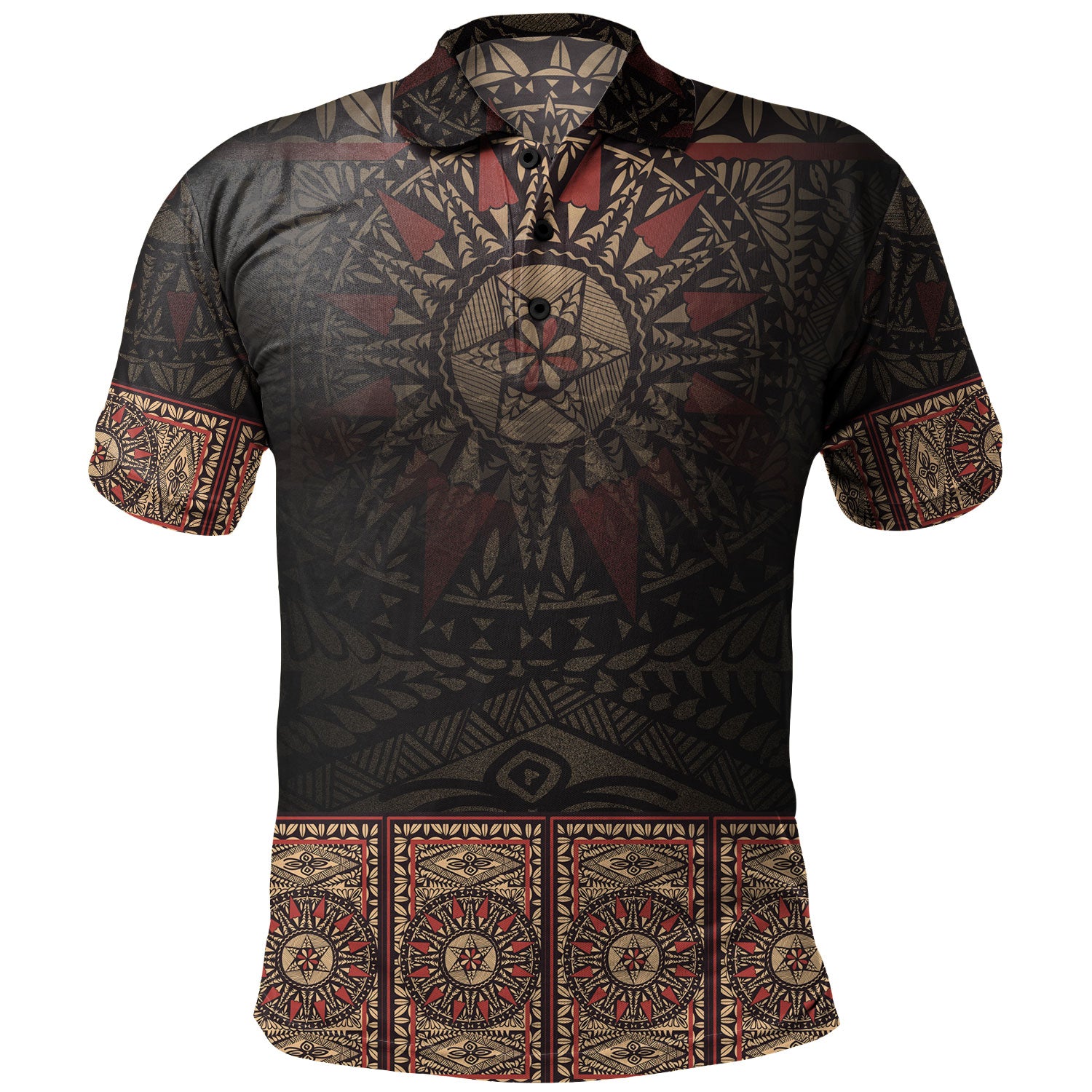 Fiji Polo Shirt Fijian Masi Tapa Patterns